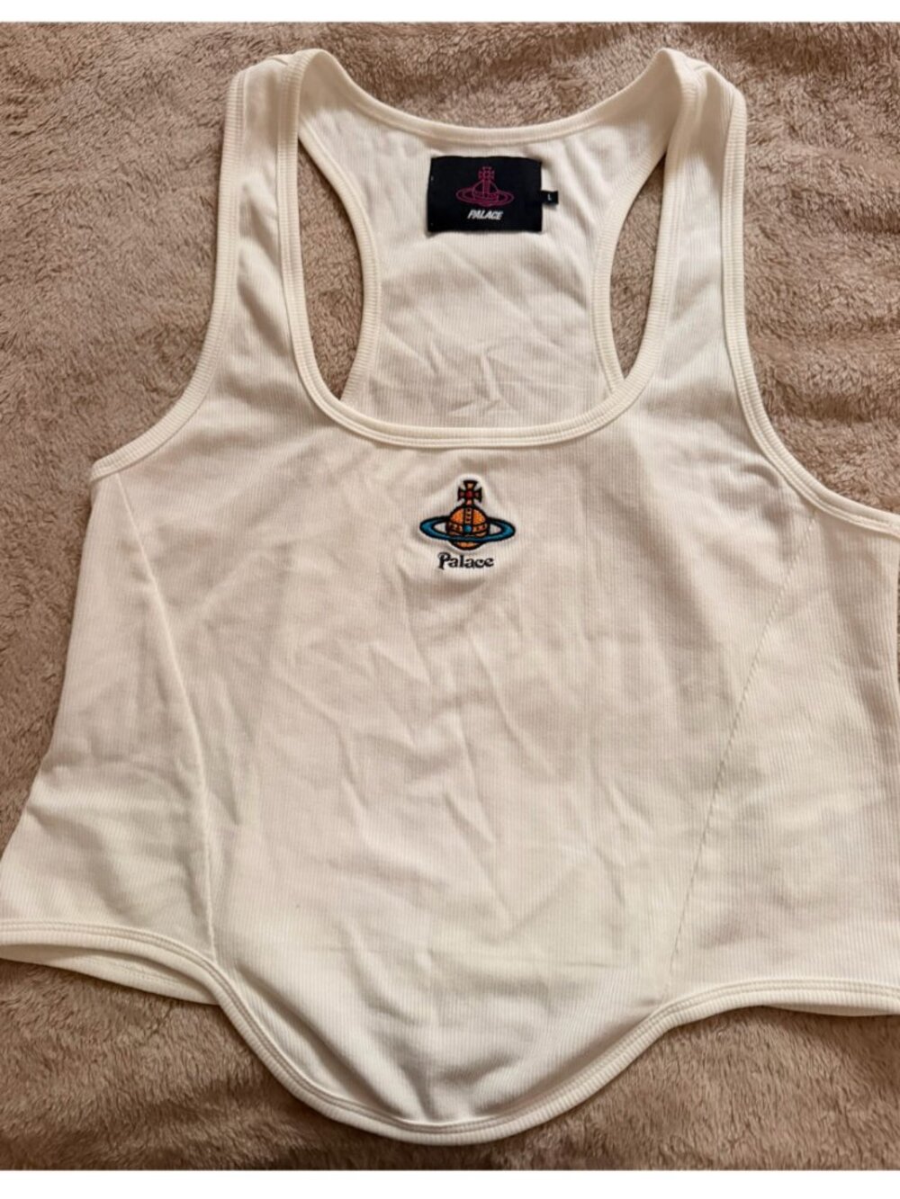 Palace x Vivienne Westwood Corset Rib Vest White Tank Size L